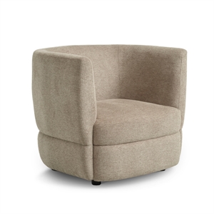 Matteo loungestol - Taupe stof - Sorte ben